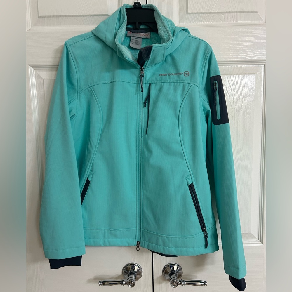 Free Country Aqua Winter Jacket with Hood